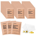 Feminine Wipes Individually Wrapped, Flushable Wipes Travel,Feminine Care Vaginal Wipes for Adult,Women, Girl and Homeless (Pack of 200,Chamomile)