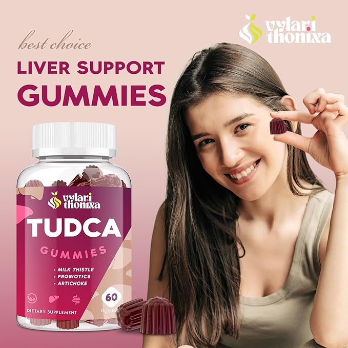 Premium TUDCA Bile Salts Gummies - 2000mg High Potency Liver Support Supplement, Liver Detox & Repair with Milk Thistle, Artichoke, Probiotics - Vegan, 60 Servings