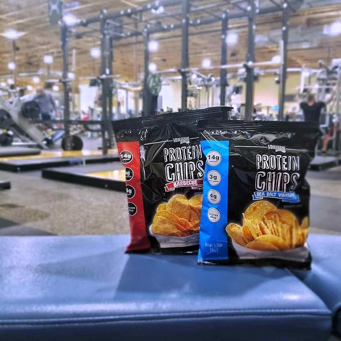 Protein Chips, 14g Protein, 3g-4g Net Carbs, Gluten Free, Keto Snacks, Low Carb Snacks, Protein Crisps, Keto-Friendly, Made in USA (Barbecue & Sea Salt Vinegar, 6 Pack)