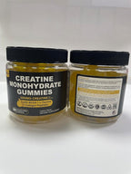 Creatine Monohydrate Gummies for Men & Women - with BCAA, Collagen Peptides, L-Taurine, Vitamin B12, D3, Chewables Creatine Monohydrate 5g Per Serving, Natural Lemon Flavor, Sugar Free, 2 Pack