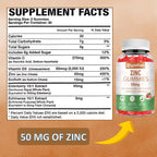Zinc Gummies - 50mg High Potency Zinc with Vitamin C + Vitamin D3 + Elderberry - Immune Health Support - Vegan, Non-GMO and Gluten Free - 60 Gummies
