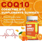 CoQ10 Gummies 200mg, Vegan Supplement for Energy Production, Non-GMO, Gluten Free (60 Gummies)