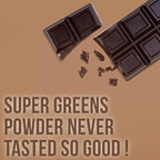 Country Farms Super Greens Chocolate Flavor, 50 Organic Super Foods, USDA Organic Drink Mix (Wheat Grass, Spirulina, Chlorella) Mushrooms & Probiotics, with Fiber, Natural Energy, 30 Servings