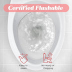 50 Feminine Wipes Flushable Travel Individually Wrapped,Travel Wipes for Women,Feminine Care Wet Wipes Travel Size Vaginal Wipes for Adult, Girl and Homeless