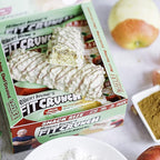 FITCRUNCH Snack Size Protein Bars, 6-Layer Baked Bar, 3g of Sugar & Soft Cake Core (18 Bars, Apple Pie)