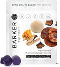 Barker Wellness Nighttime Vegan Sugar-Free Adaptogen Mushroom Gummies – Reishi, Lion's Mane, Chaga, Cordyceps for Calm, Rest & Recovery – Non-GMO Sleep Support & Relaxation Supplement, 60 Count