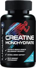 Creatine Monohydrate 3000mg Per Serving - 3X Strength Micronized Creatine Powder - Supports Lean Muscle, Strength, Energy, & Endurance - All Natural Supplement, Non-GMO, Bottled in USA - 60 Capsules