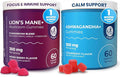 DR. MORITZ Ashwagandha Gummies + Lions Mane Mushroom Gummies Bundle – 60 Count Each – Sugar-Free, Non-GMO – with L-Theanine – Ashwagandha for Women & Men – Calm, Focus, Relaxation & Immune Support