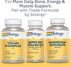 SOLARAY Calcium Magnesium Citrate w/Vitamin D3 K2 - Calcium Supplements for Women and Men - Bone and Heart Health Support - Cal Mag 2:1 Ratio, Plus Vitamin D 3 and K2, 60-Day Guarantee, 30 Servings
