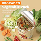 Healspot High Protein Instant Ramen Variety Pack (6 Cups) - 32g Plant-Based Protein, Non-Fried, Low Carb, Low Fat, Non-GMO, Keto & Vegan Friendly (Golden-Chicken,Smoky-Beef,Classic-Pork)