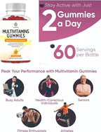 Sugar Free Multi-Vitamin Gummies for Women & Men, Daily Multivitamin/Multimineral Supplement with Vitamin A C D E B6 B12,Folic Acid,Pantothenic Acid,Biotin,Inositol,Iodine,Zinc