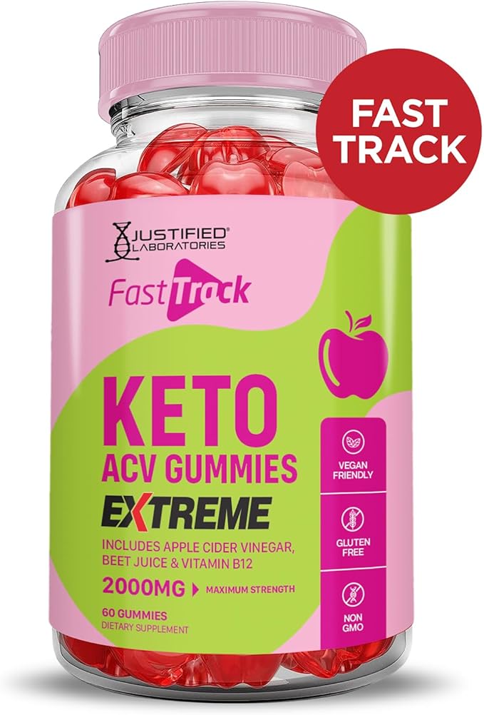 (5 Pack) Fast Track Keto ACV Gummies Extreme 2000MG Fasttrack Keto Gummies Apple Cider Vinegar Formulated with Pomegranate Beet Juice Powder B12 Vegan Non GMO 300 Gummys