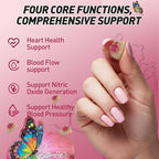 BUTTERFLY'S TEAR Beet Root Gummies, Supports Heart & Blood Vessel Health, Nitric Oxide Booster, 14-in-1 Wellness Formula with Grape Seed, Vitamin D3, K2 & E, Hawthorn, Berberine, Sugar Free (60 Count)
