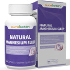 Magnesium Oxide & Glycinate Extra Strength Supplement for Sleep & Relaxation, High Absorption, Stress Relief, Melatonin-Free, Cortisol Support, 60 Capsules
