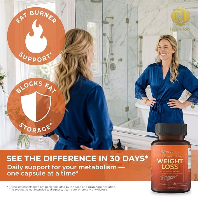 Weight Loss Pills for Women & Men – GLP-1 Support Diet Pills with Garcinia Cambogia - Effective Appetite Suppressant - Metabolism Booster – Belly Fat Burner for Men & Women - Made in the USA