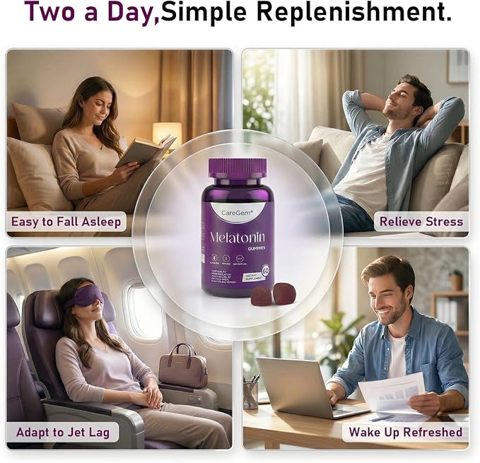 Sleep Aid | 5mg Melatonin Gummies with Ashwagandha, Valerian Root & L-Theanine | Natural Sleep Support for Adults | Stress Relief & Relaxation | Non Habit Forming 60 Count
