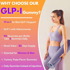 GLP-I Probiotic Gummy for Women and Men, 17-in-1 GLP-I Supplement with Akkermansia Probiotic, GLP-I Berberine Gummies, GLP-I Akkermansia Gummy, Yuzu Flavor, Zero-Sugar, 90 Gummies