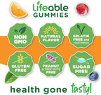 Lifeable Sugar Free Multivitamin for Men Gummies | with Iron and 18 Essential Vitamins and Minerals | Sugar Free Vitamins | 90 Gummies