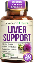 Vimerson Health Liver Cleanse Detox & Repair - Milk Thistle Supplement with Silymarin, Dandelion Root, Artichoke & Zinc for Liver Support, Digestion, Energy with Milk Thistle Extract, 60 Capsules