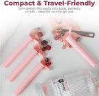 Kopperko Small Medicine Bottles (116mm, 4.6 Inch 1000-Pack) | Child Resistant Pill Jars with Lids | Pink Pill Bottle for Spices | Airtight, UV Resistant & Waterproof (Pink Plastic)