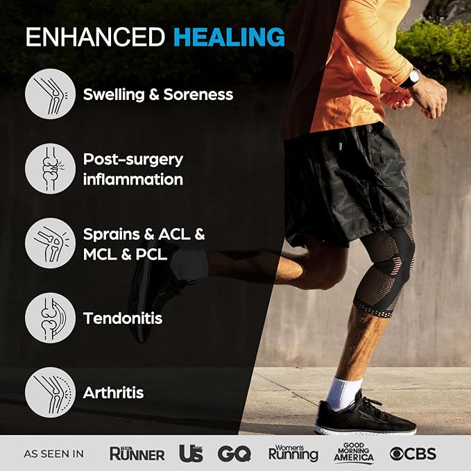 NEENCA Professional Knee Brace for Pain Relief, Medical Knee Support with Patella Pad & Side Stabilizers, Compression Knee Sleeve for Meniscus Tear, ACL, Joint Pain, Runner, Workout (Copper, XXXL)