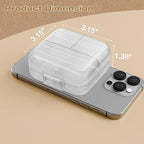 Small Travel Pill Box, Double Layer 7-Compartments Pill Organizer, 3.1" x 3.1" x 1.4" Portable Weekly Pill Case Container for Pocket, 7 Day Compact Medicine Holder for Vitamins, Fish Oils Clear