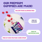 Magnesium Glycinate Supplement Gummies - Magnesium Supplement with Bone Muscle Heart Health & Sleep Support - Gentle on Stomach & Chelated for Max Absorption - Grape Flavor & Sugar Free - 60 Gummies
