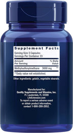 Life Extension MSM, 1000 mg, methylsulfonylmethane, Supports Healthy Joints, antioxidant Support, Gluten-Free, Non-GMO, 100 Capsules