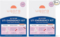 Uqora UTI Emergency Kit - Comes with 2 Urinary Tract Infection Test Strips, 12 UTI Pain Relief Tablets & 12 Infection Control Tablets - Urinary Tract Support - Maximum Strength - 2 Pack