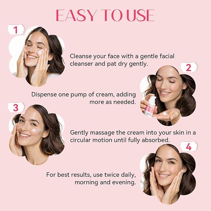 Bellisinno Estriol Face Cream for Women, Natural Bioidentical Moisturizer Cream for Mature Skin, Hydrating & Firming Facial Cream, Fast-Absorbing, Pump Bottle, 4.06 fl oz