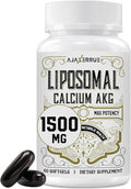 Liposomal Calcium AKG Supplement 1500 MG (Alpha-Ketoglutaric Acid), More Effective Than AAKG, Ca AKG for Longevity, Age Defense, Cellular Energy, Metabolic Function, 60 Softgels