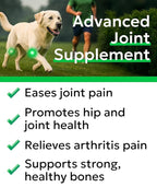 BARK&SPARK Glucosamine Chondroitin Dog Hip & Joint Supplement - Joint Pain Relief - Hip & Joint Chews - Joint Support Large & Small Breed - Senior Doggie Vitamin Pills Joint Health (120 Treats)