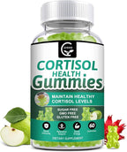 Sugar-free Cortisol Gummies, 9-in-1 Cortisol Supplement for Women with Magnesium, Ashwagandha, Rhodiola, Phosphatidylserine, L-Theanine, Black Pepper, Vitamin C & B6 - Relaxation, Focus, Sleep Support