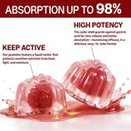 Red Yeast Rice with CoQ10 Gummies,2400mg Red Rice Yeast for Cholesterol*, CoQ10 200mg with Phytosterols, Omega - 3 & Chromium,- 60 Count, Raspberry Flavor for Women & Men
