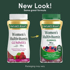 Nature's Bounty Women Multivitamin Gummies, Vitamin Supplements for Adults, General Health, Supports Immune and Bone Health, Mixed Berry and Raspberry Flavored, 90 Gummies