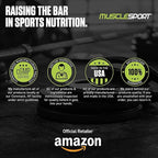 MuscleSport Lean Whey Revolution™, Whey Protein Isolate with Hydrolyzed Whey - Low Calorie, Low Carb, Low Fat, Incredible Flavors - 25g protein per scoop (2LB, Chocolate Dipped Strawberry)