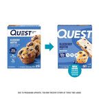 Quest Nutrition Blueberry Muffin Protein Bars, 20g Protein, 5g Net Carbs, 2g Sugar, High Fiber, Gluten Free, Keto Friendly, 4 Count