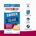 Bumble Bee Snack on the Run Duo (2 Total Kits) - Classic Chicken Salad and Rosemary Garlic & Sea Salt Tuna Salad with Crackers - Ready to Eat Protein Snacks