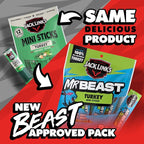 Jack Link’s x MrBeast Turkey Mini Sticks,As Seen on Beast Games,8g Protein,Made with 100% All Natural Turkey,Zero Sugar,Pantry-Ready Snacks,(Pack of 24)