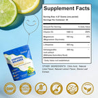 Cortisol Calm Drink Mix with Magnesium Glycinate Powder, L-Theanine, Vitamins, and Ashwagandha for Relaxation & Focus | Adaptogen Drink & Cortisol Support | 30 Packets (Lemon & Lime Flavor)