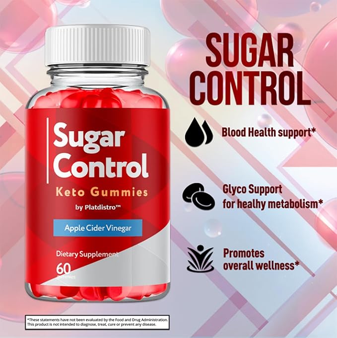 SugarControl Keto Gummies, Keto Gummies, Daily Wellness Supplement, Sugar Control, ACV, Advanced Formula Vitamin, Apple Cider Vinegar 1000MG, Non-GMO, Unisex, All Natural Ingredients-60 Gummies