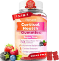 Cortisol Supplements for Women & Men, 13 in 1 Cortisol Detox, Cortisol Manager Reducer with Ashwagandha, Magnesium, L-Theanine, Cortisol Balance Gummies-Hormone Balance, Focus, Calm, zzZ, 60 Cts