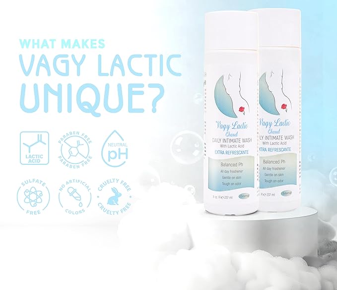 Vagy Rejuvenation Vagy Lactic Feminine Wash with Lactic Acid & Calendula – Gentle Intimate Wash Women pH Balance – Refreshing Vaginal Cleanser – 8 oz (8 oz, Cha nel)