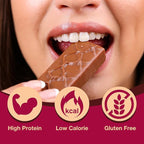 ProtiDIET Peanut Butter and Smooth Caramel Crisp Protein Bar - Gluten Free and GMO Free High Protein Snacks for Adults, Perfect On the Go Meal Replacement Bars - 7 High Protein Bars Per Box