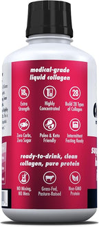 HEALTH DIRECT AminoSculpt Sugar-Free Collagen Supplement - High Potency Medical-Grade Protein for Hair, Skin, Nails & Joints, Grass-Fed, Non-GMO, Liquid Collagen - Tart Cherry - 15 Fl Oz