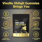 Shilajit Gummies, Shilajit micronutrient supplement, Himalayan premium ingredient Shilajit - Ashwagandha, Gokshura, Fulvic Acid & 85+ Trace Minerals I for Men, Women I Non-GMO I 100% Natural & Organic