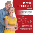 DRFOSTER Coq10 Ubiquinol 200mg, Coq10 200mg Softgels, Max Absorption Ubiquinol with Vitamin E & PQQ & Black Pepper, Powerful Antioxidant, 120 Softgels