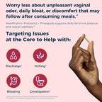 NewRhythm Vaginal Probiotics for Women, with Pineapple Powder, Vitamin C, Natural Vaginal PH Balance, Immune Support & Digestive Health, Vegan, 60 Capsules