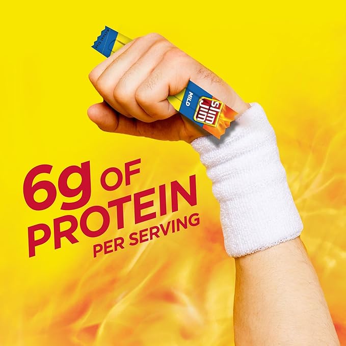 Slim Jim Smoked Meat Sticks, Mild Flavor, 6g Protein Per Serving, Snack Size, 0.28 oz. (100 Count)