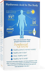 Hyalogic Synthovial Seven Liquid Hyaluronic Acid – Vegan Oral Joint & Skin Supplement, High Molecular Weight, Pure Hydration Support Supplements, 1 oz (2 Pack)